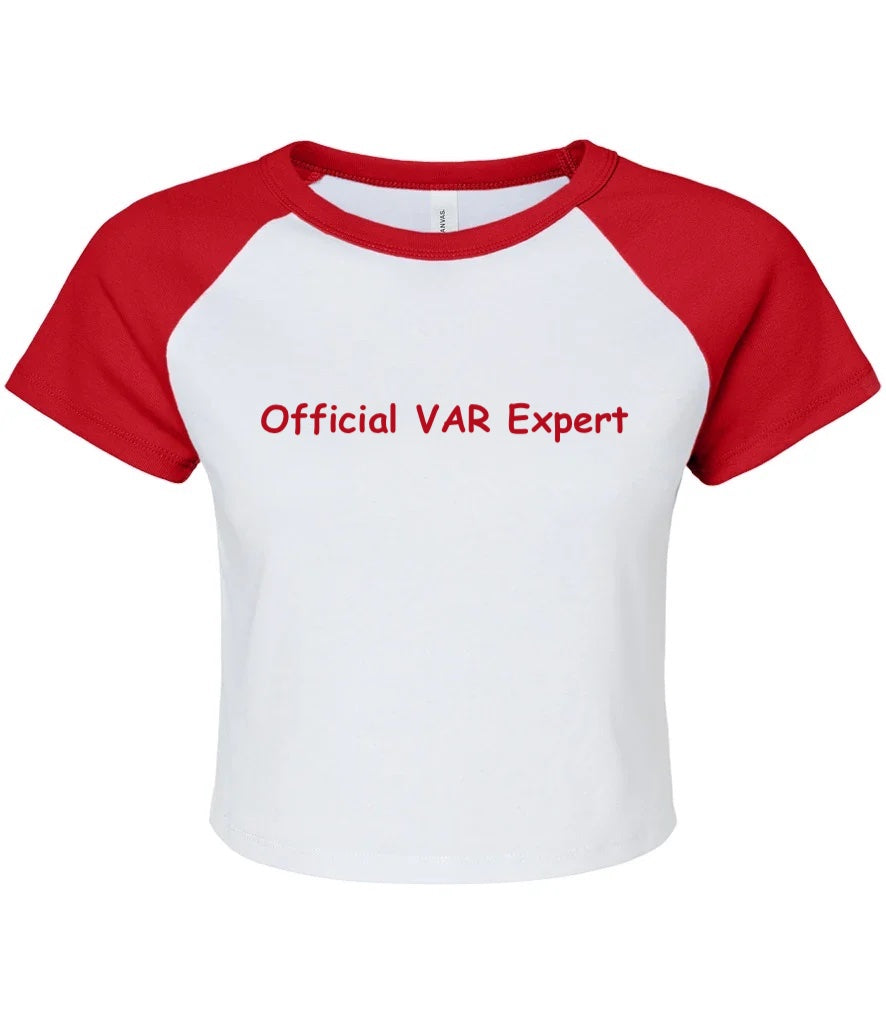 Ladies World Cup Slogan Raglan Crop Tops