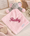baby personalised elephant comforter | personalised elephant comfort blanket | embroidered elephant comforter for baby | elephant baby comfort toy