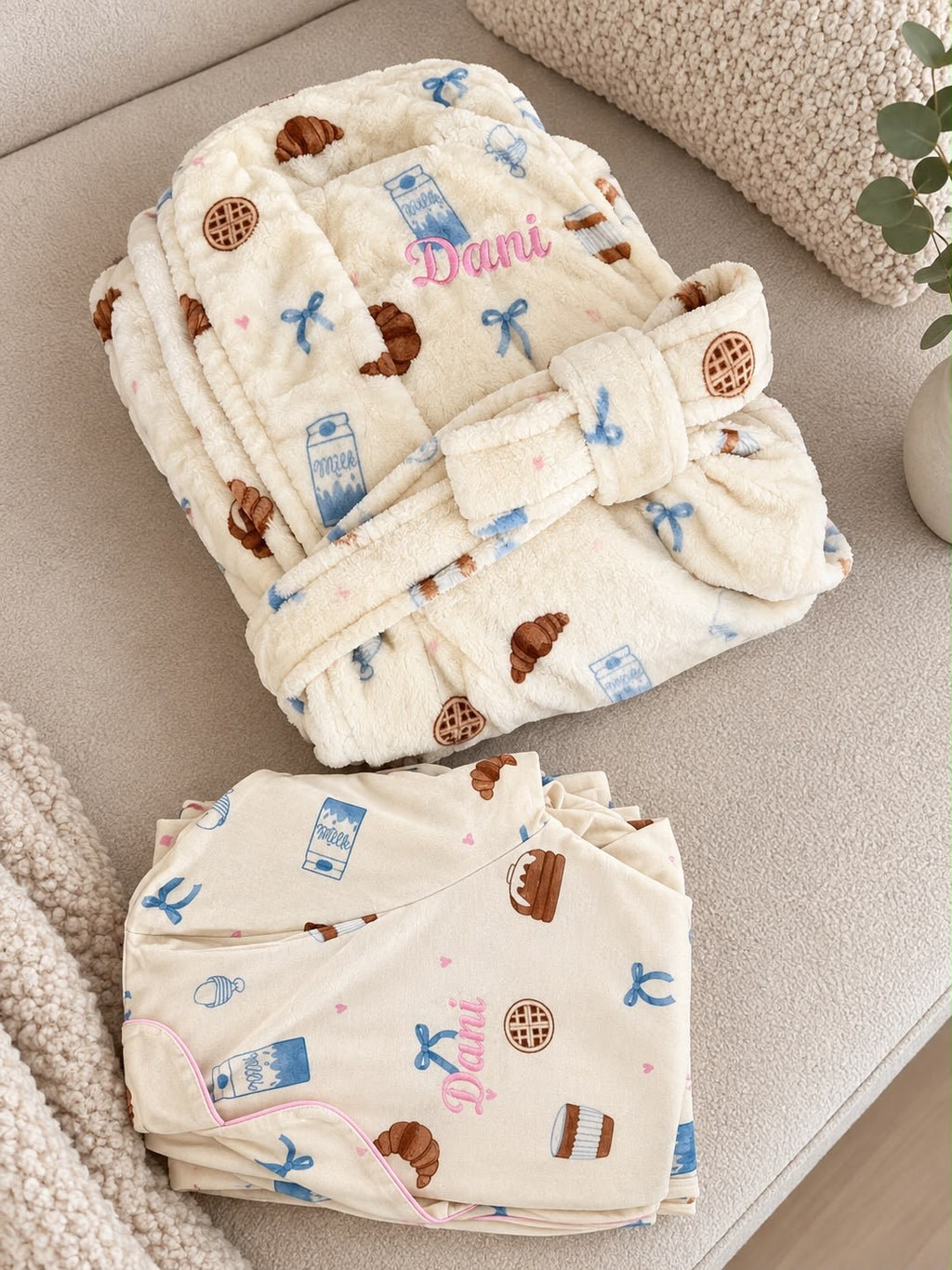 Pre-Order - Personalised Cafe Design Maxi Dressing gown