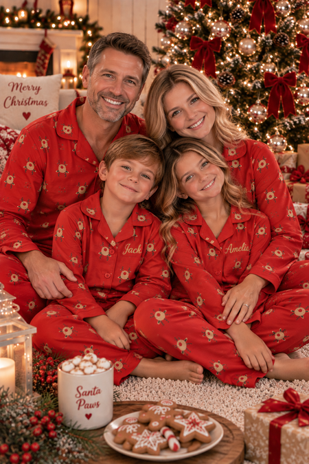 Pre-Order- Personalised Family Christmas Rudolph Pyjama Set