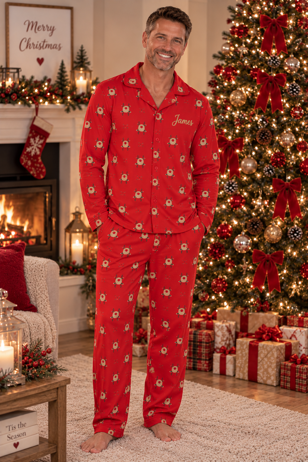 Pre-Order - Personalised Family Christmas Rudolph Pyjama Set