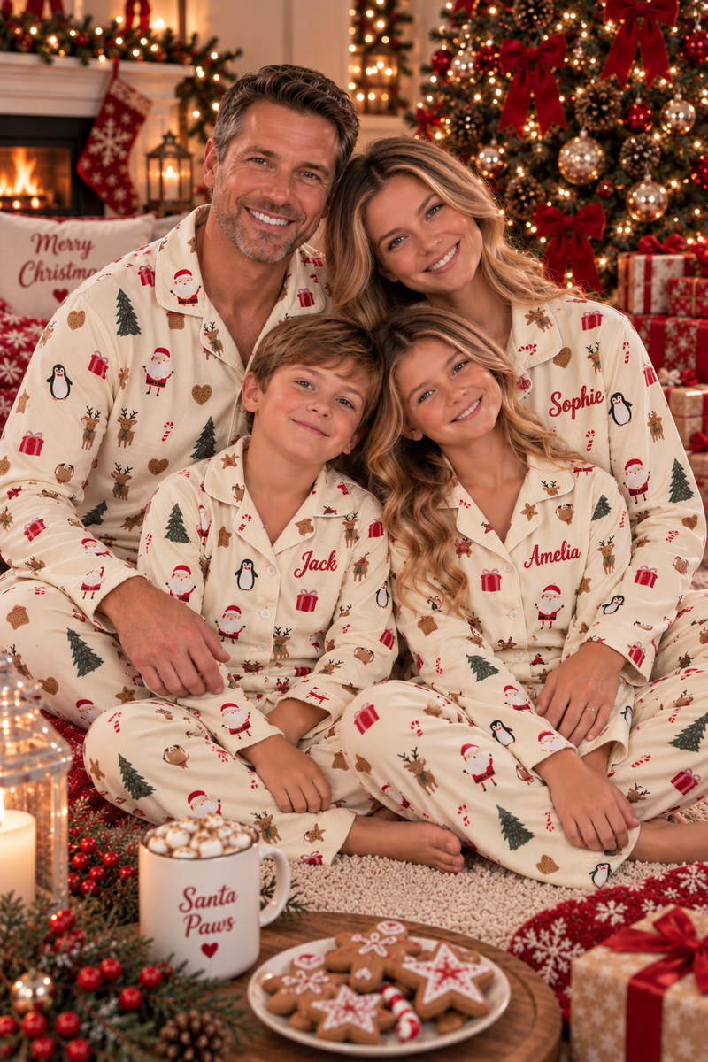 Pre-Order - Personalised Family Christmas Themed Pyjama Set