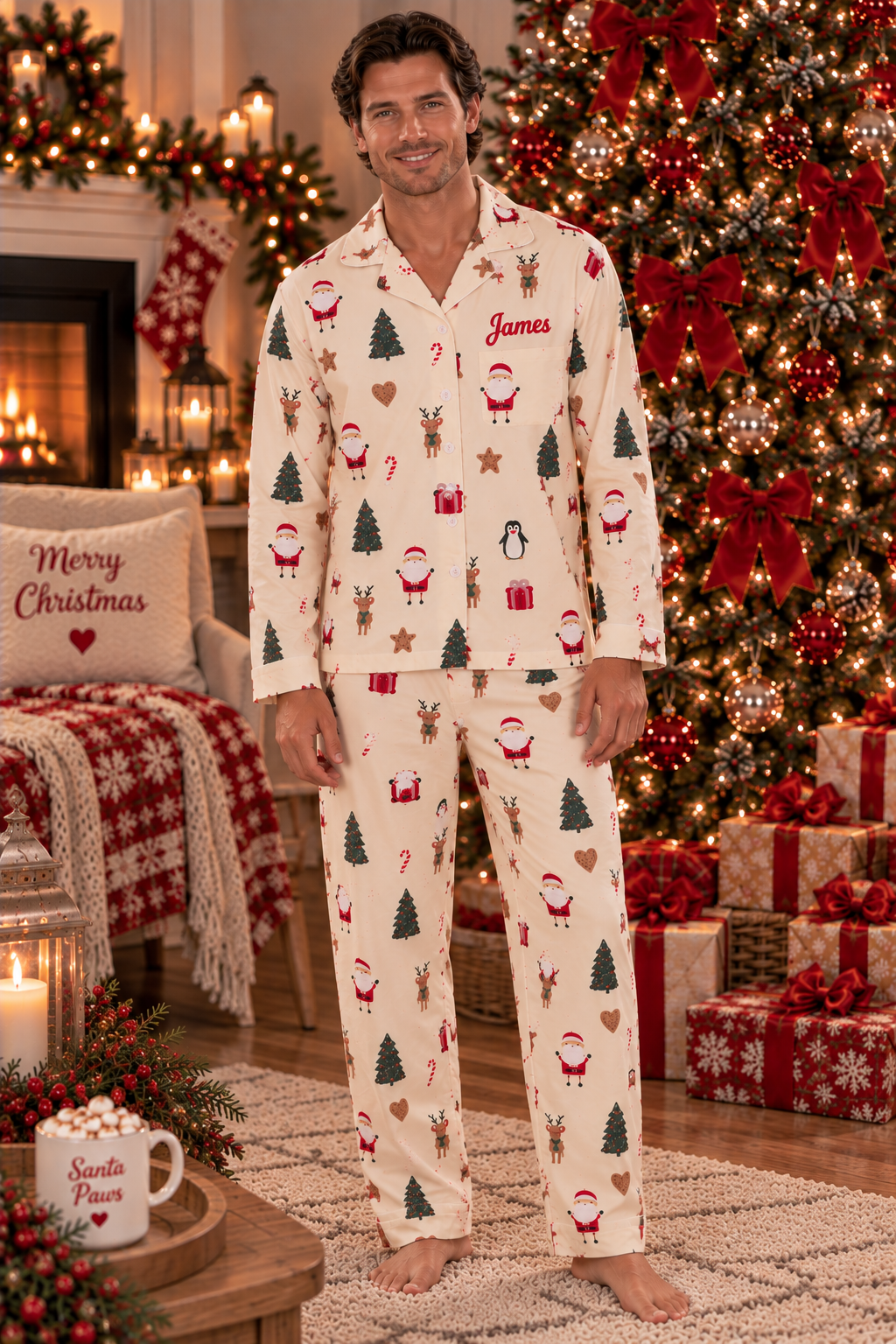 Pre-Order - Personalised Family Christmas Themed Pyjama Set