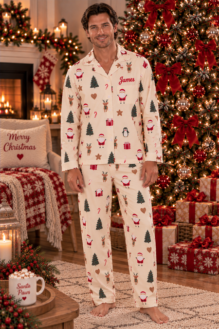Pre-Order - Personalised Family Christmas Themed Pyjama Set