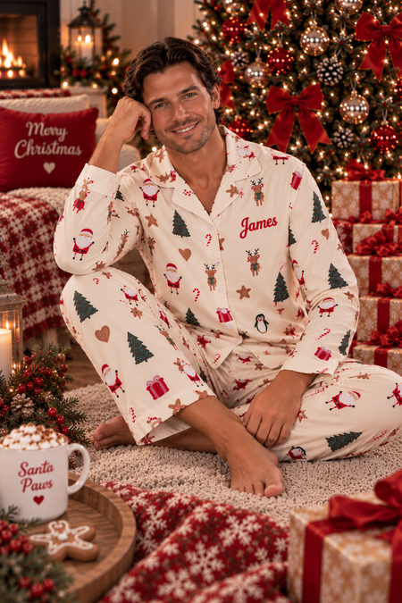 Pre-Order - Personalised Family Christmas Themed Pyjama Set