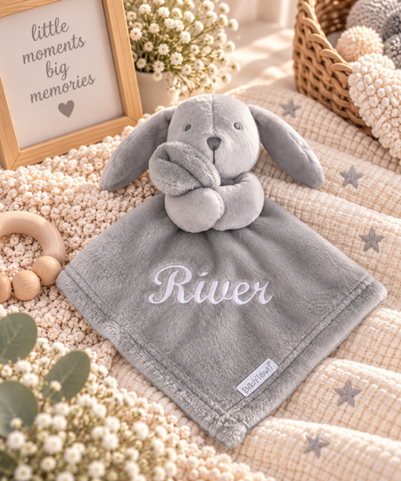 Babys personalised bunny comforters