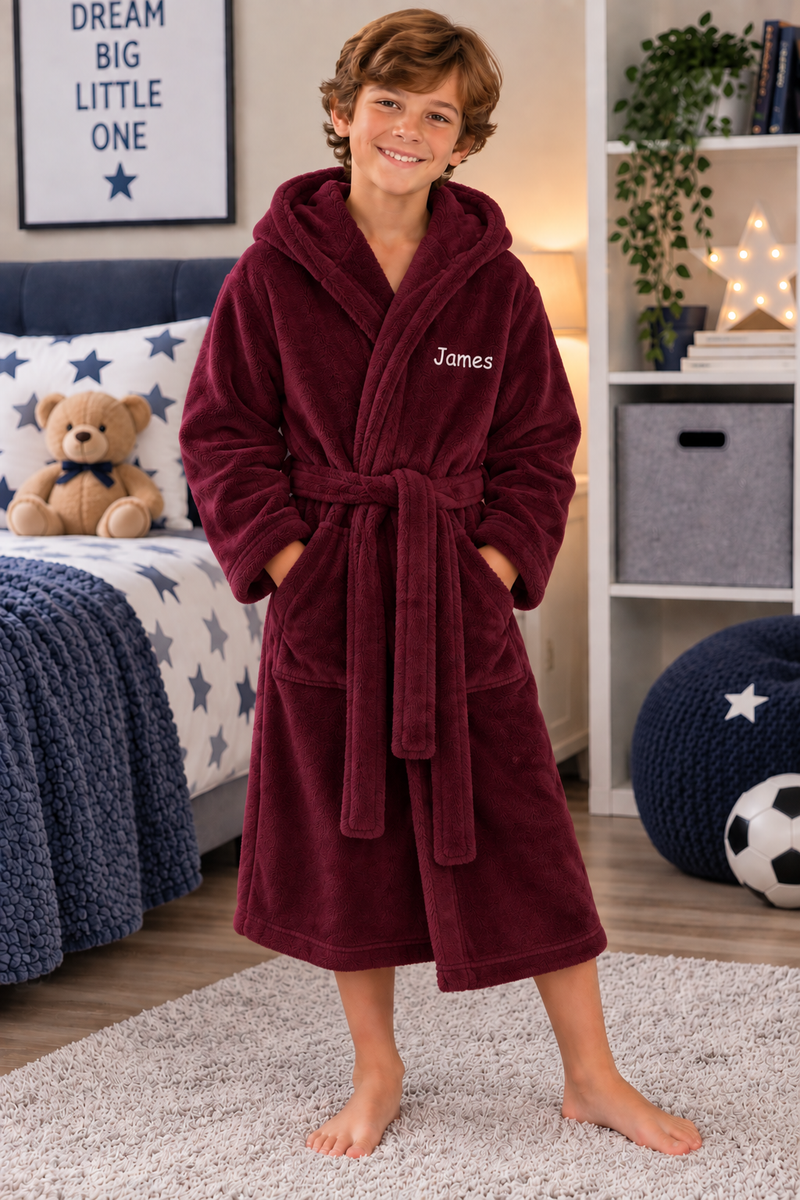 Personalised Hooded Dressing Gown – Boys