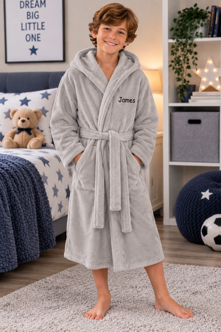 Personalised Hooded Dressing Gown – Boys