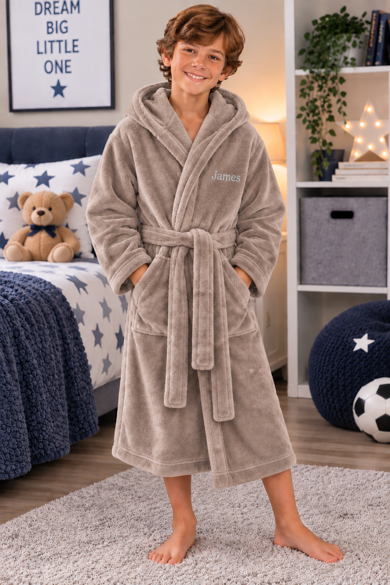 Personalised Hooded Dressing Gown – Boys