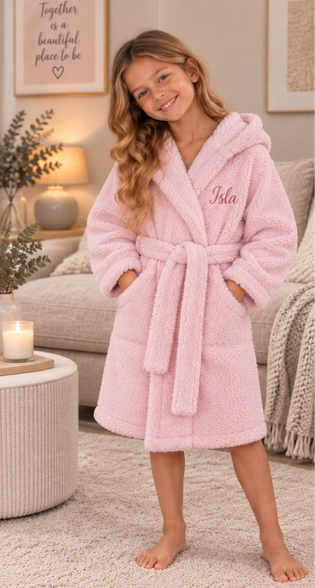 Pre-Order - Personalised Premium Dressing Gown – Girls