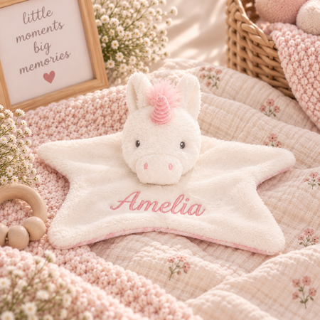 Personalised Recycled Unicorn Comforter – Baby Unisex