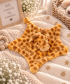 baby personalised recycled giraffe comforter | personalised giraffe comfort blanket | embroidered recycled giraffe comforter | sustainable baby giraffe comfort toy