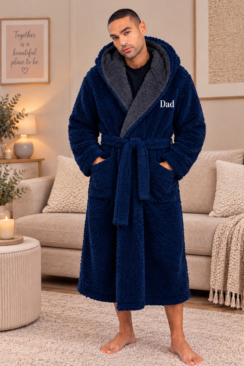 Personalised Luxury Fleece Dressing Gown