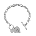 Womens luxury double heart personalised bracelet