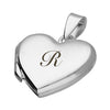 personalised heart locket necklace | engraved heart locket necklace for women | sterling silver personalised heart necklace