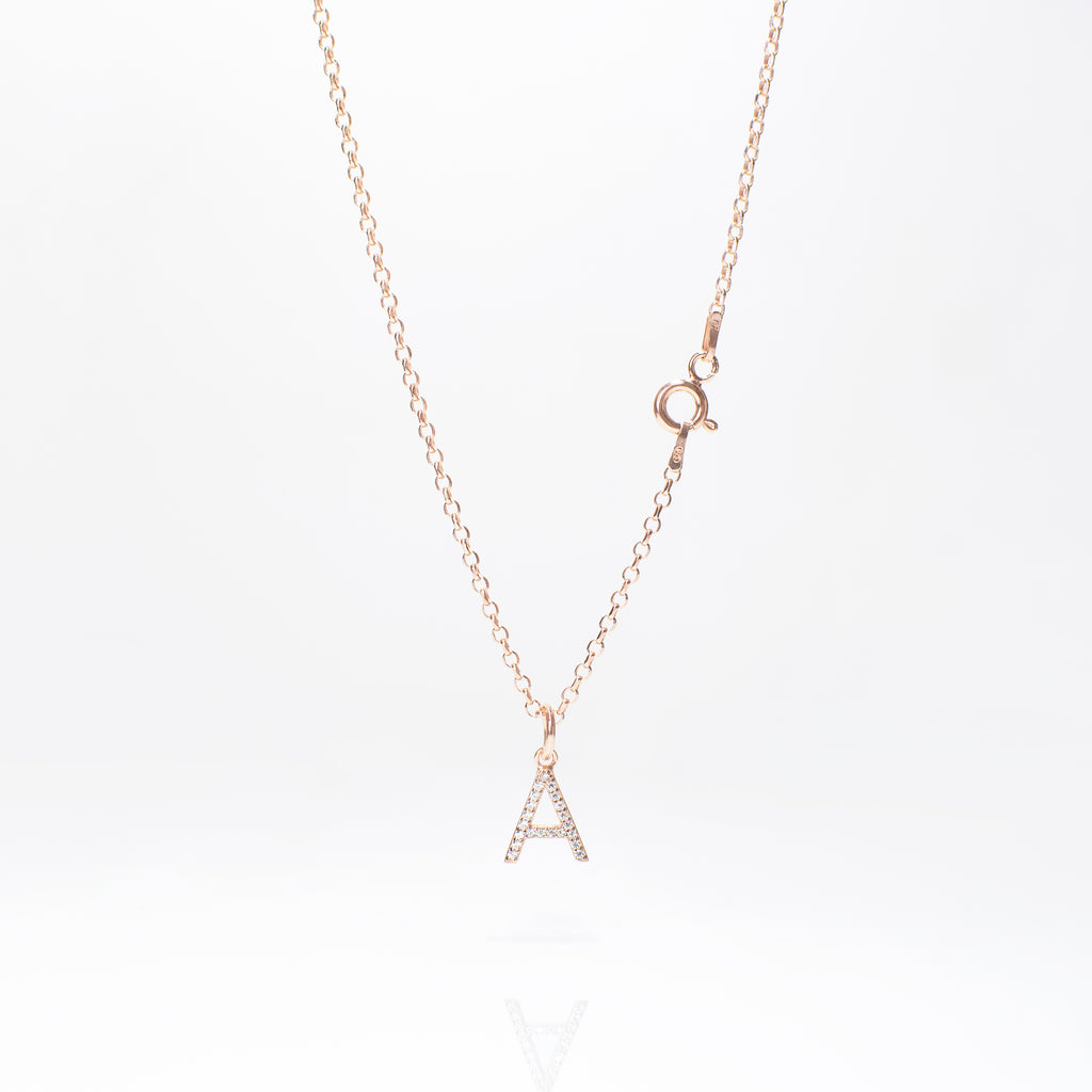 personalised initial necklace | sterling silver initial necklace | engraved initial necklace for women | personalised letter necklace