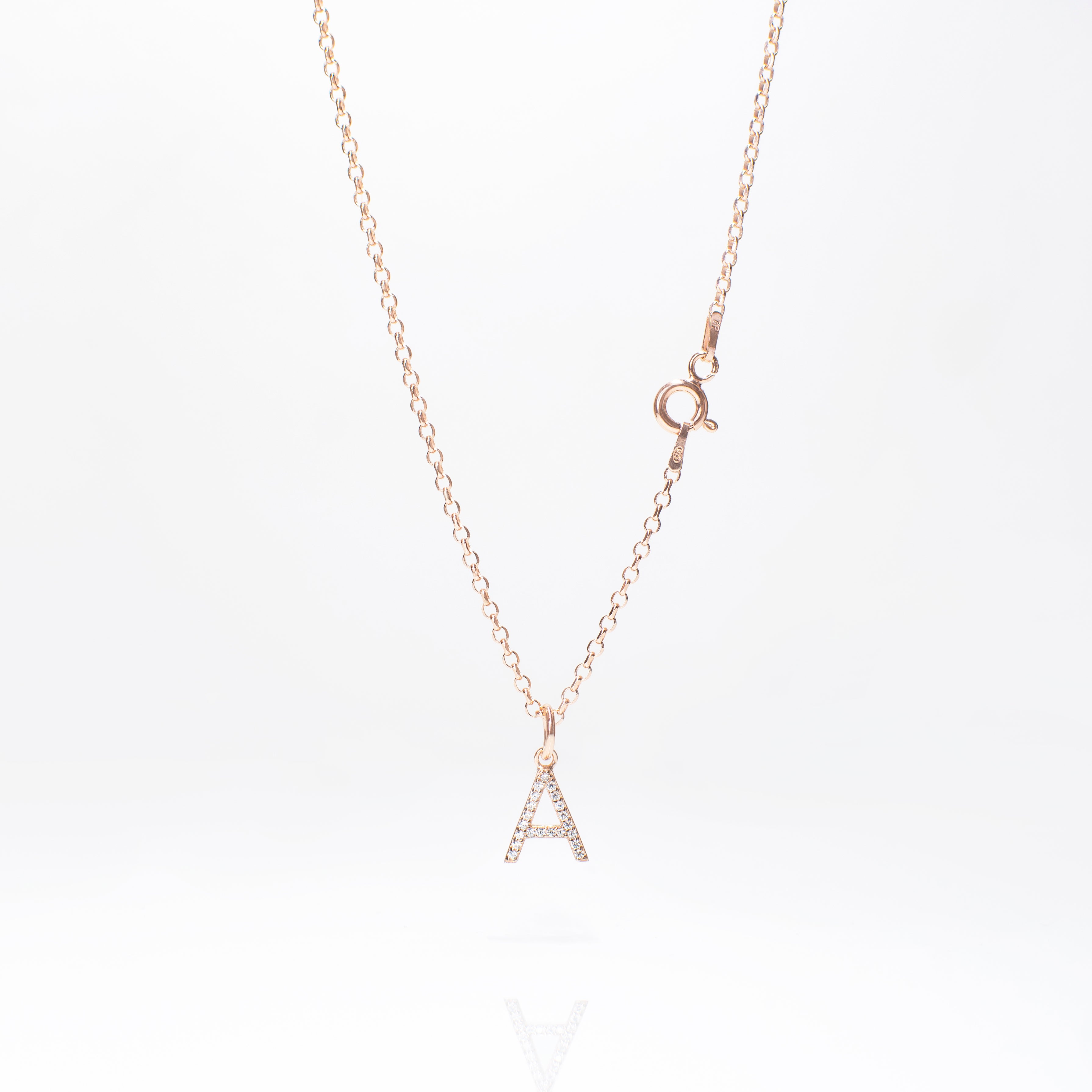 Womens initial personalised necklace