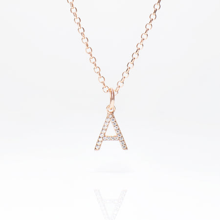 personalised initial necklace | sterling silver initial necklace | engraved initial necklace for women | personalised letter necklace