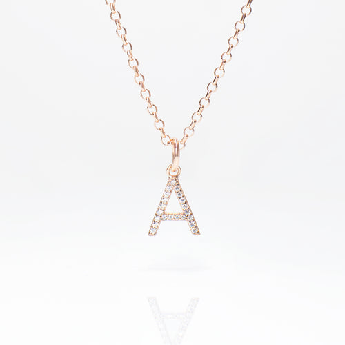 personalised initial necklace | sterling silver initial necklace | engraved initial necklace for women | personalised letter necklace