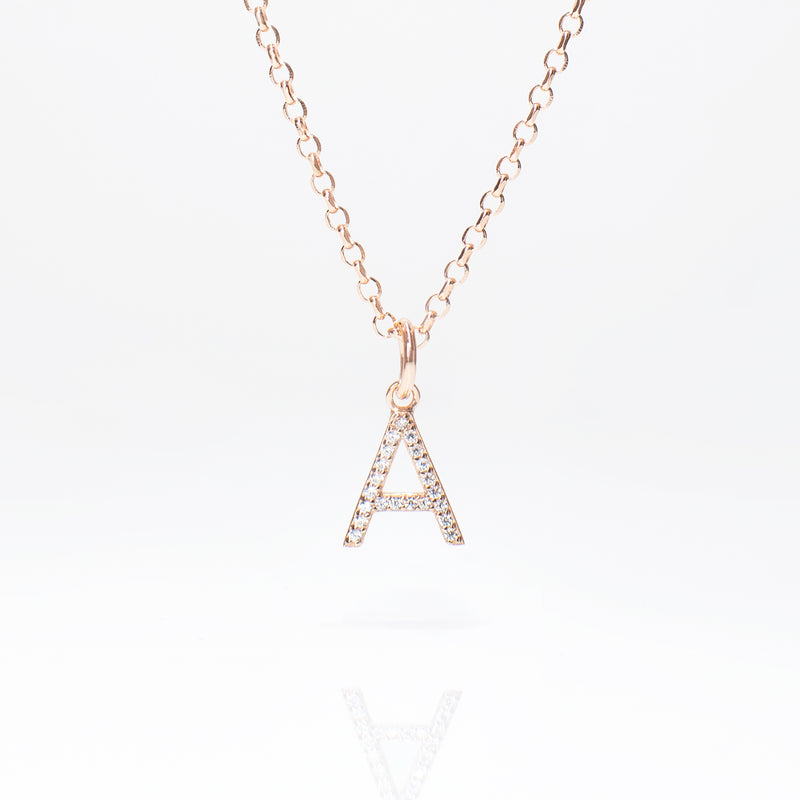personalised initial necklace | sterling silver initial necklace | engraved initial necklace for women | personalised letter necklace
