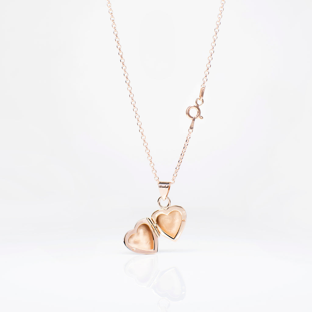 Womens heart shaped locket personalised necklaces