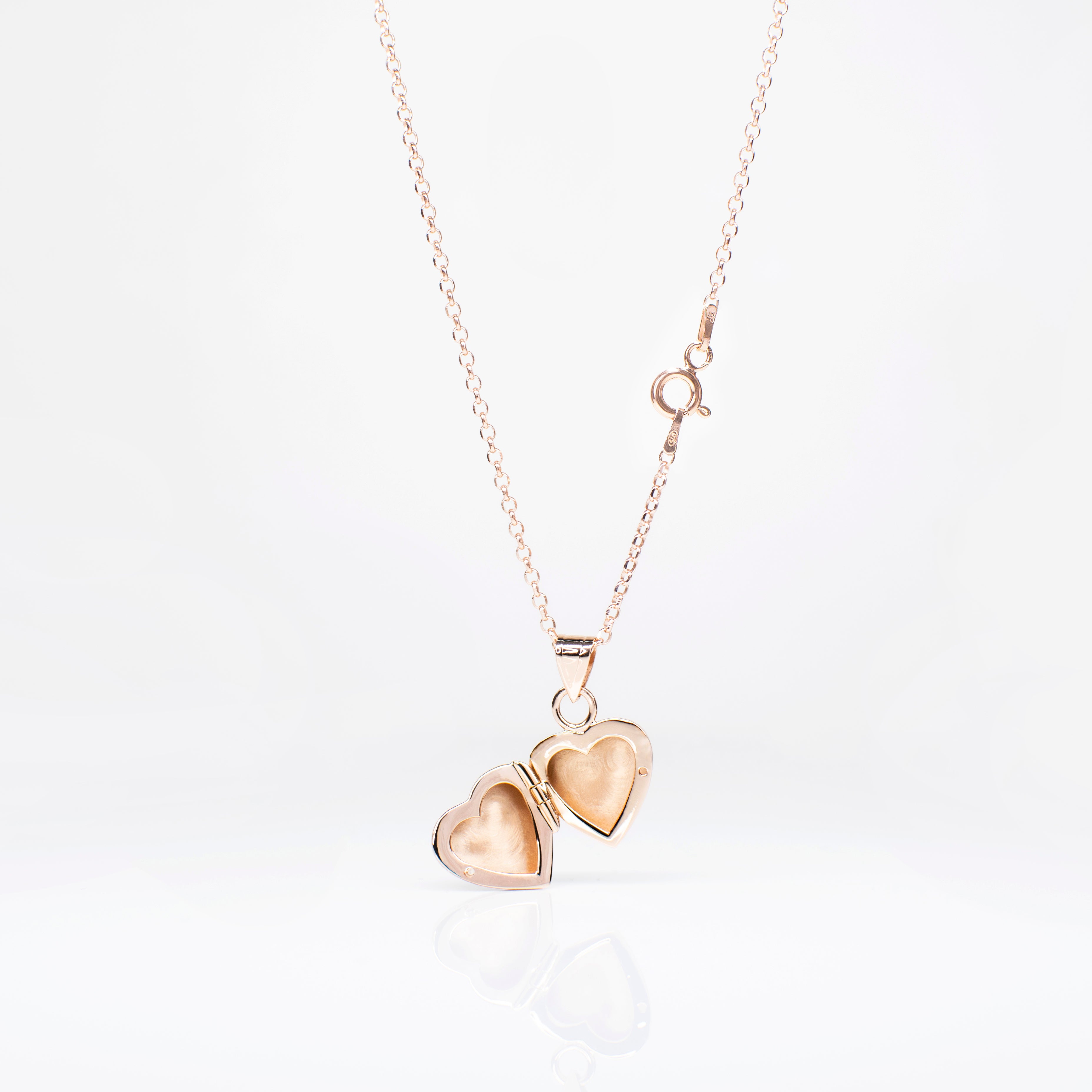 Womens heart shaped locket personalised necklaces