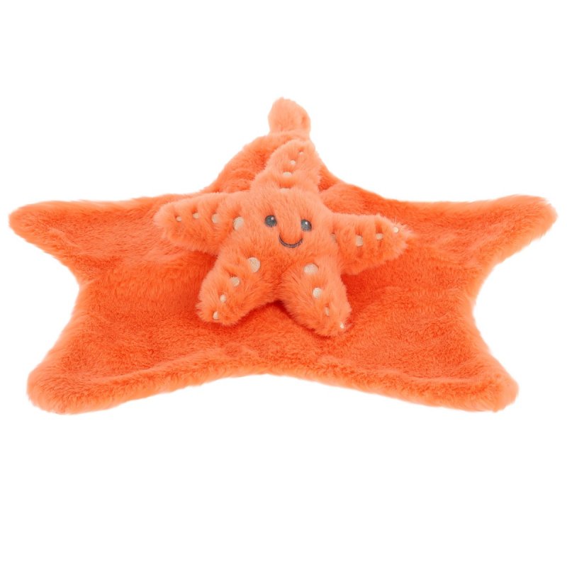 baby personalised recycled star fish comforter | personalised star fish comfort blanket | embroidered recycled star fish comforter | sustainable baby star fish comfort toy