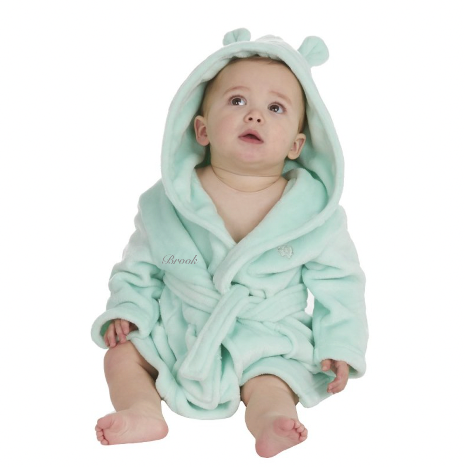 Babies hooded personalised dressing gowns