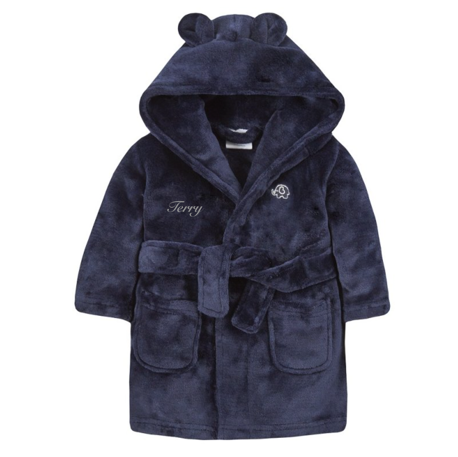 Baby hooded personalised dressing gown