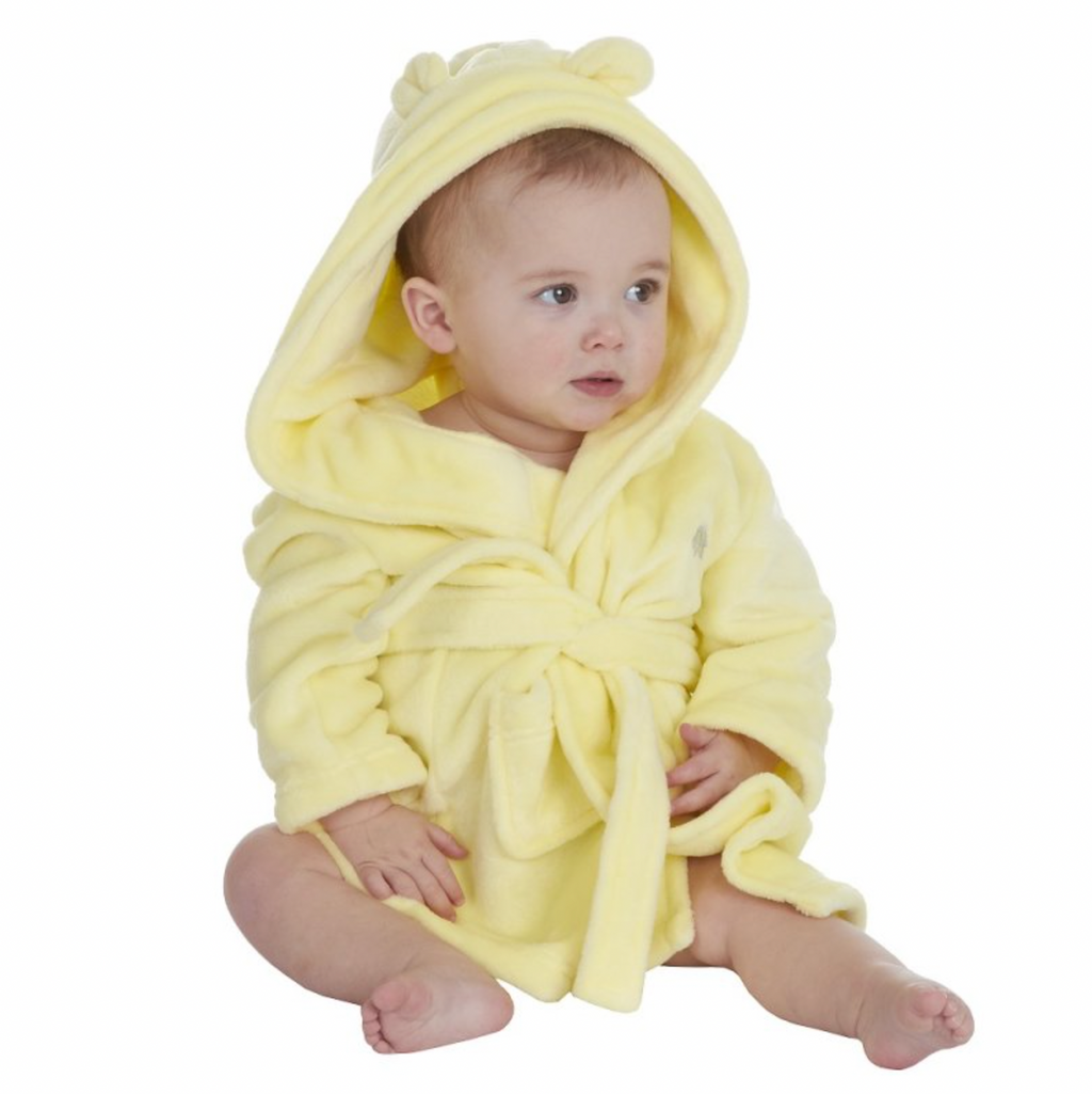 Baby hooded personalised dressing gown