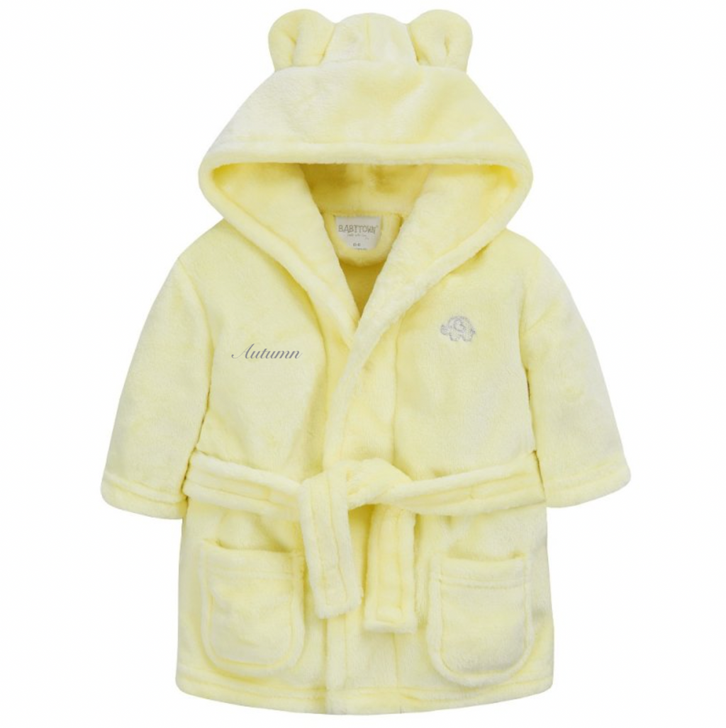 Baby hooded personalised dressing gowns