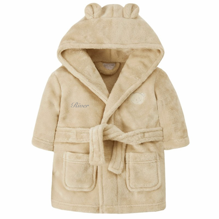 Babies hooded personalised dressing gowns
