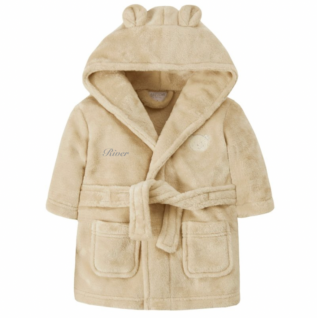 Baby hooded personalised dressing gowns