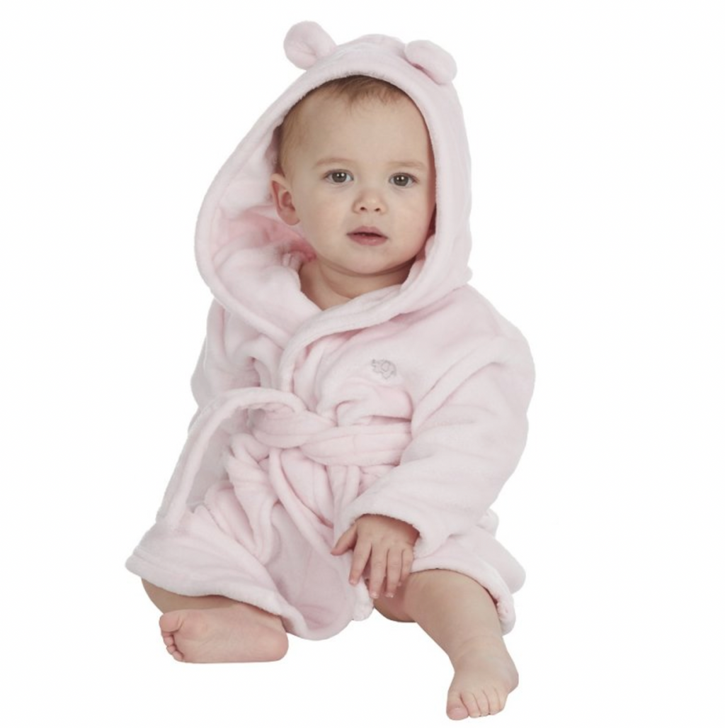 Babies hooded personalised dressing gowns