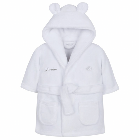 Babies hooded personalised dressing gowns