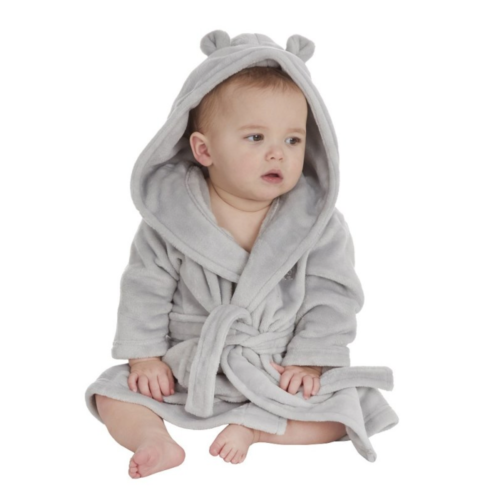 Baby hooded personalised dressing gown