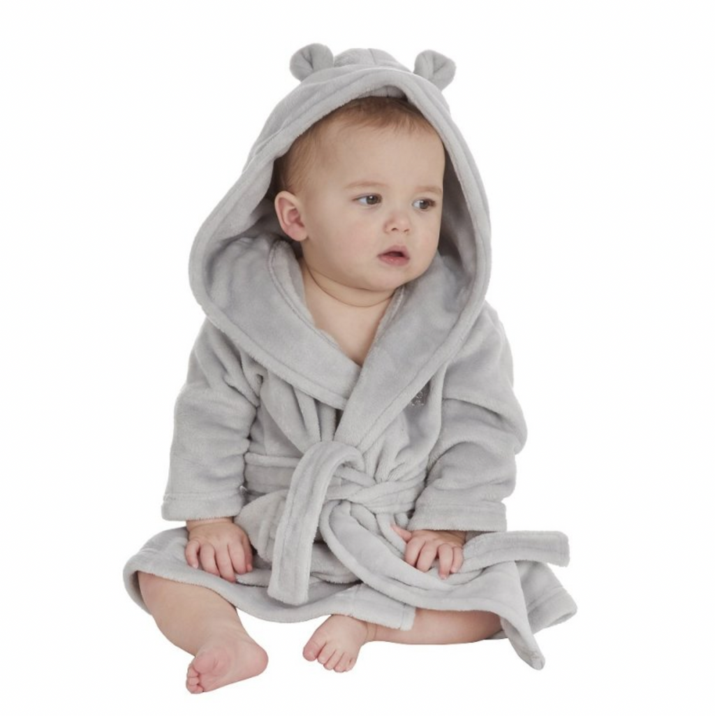 Babies hooded personalised dressing gowns