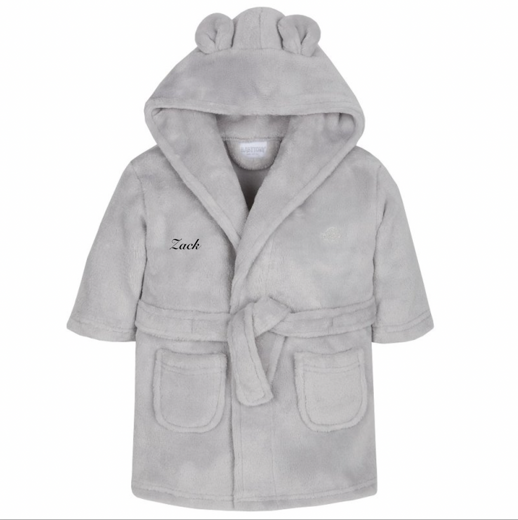 Baby hooded personalised dressing gowns