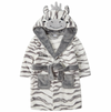 baby personalised zebra hooded dressing gown | personalised zebra dressing gown for baby | embroidered zebra baby robe | soft zebra hooded bathrobe for baby