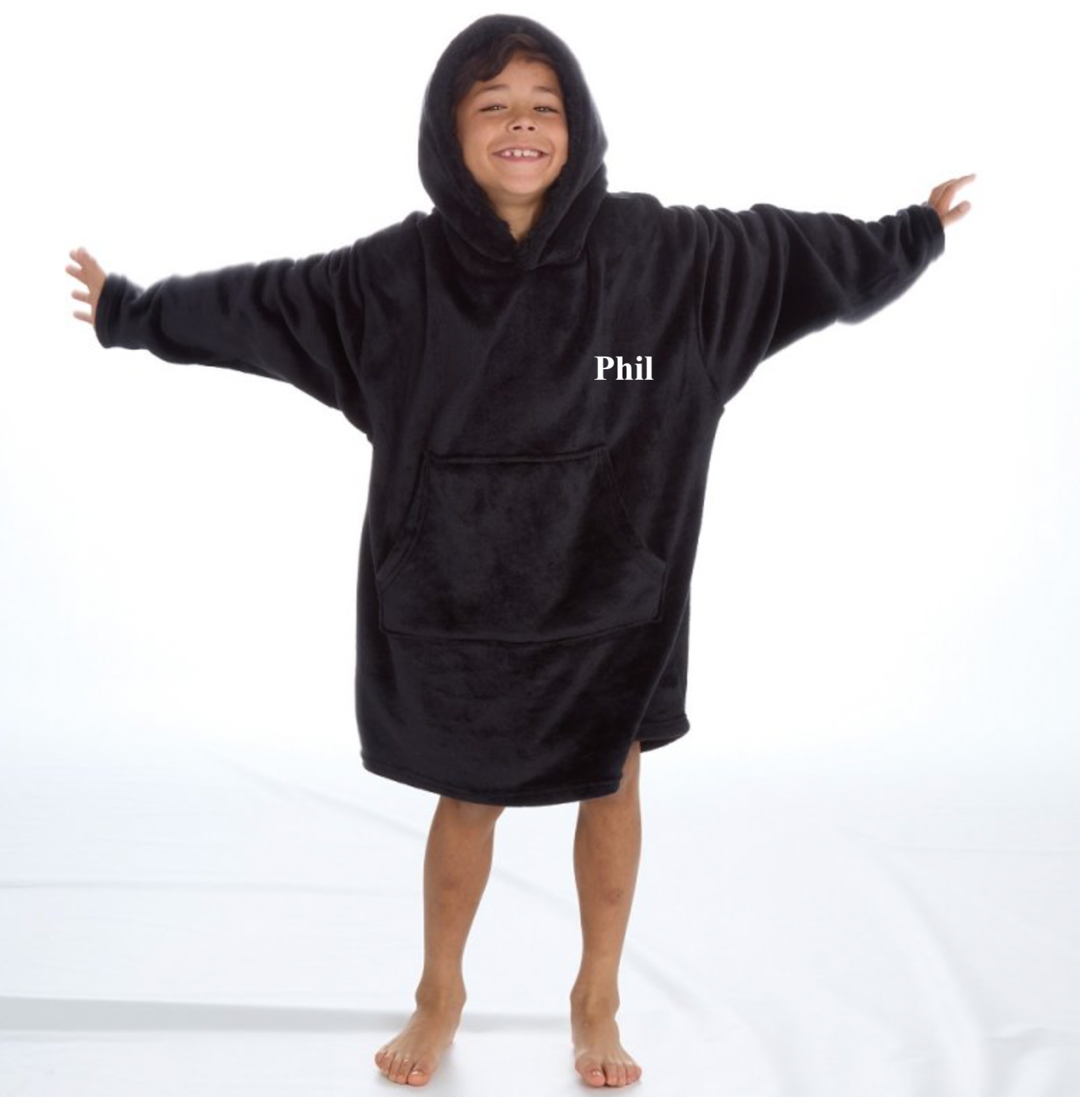 Kids unisex plush oversized personalised hoodys