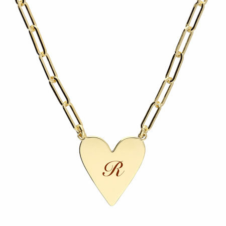 personalised heart pendant necklace | engraved heart necklace for women | sterling silver personalised heart pendant