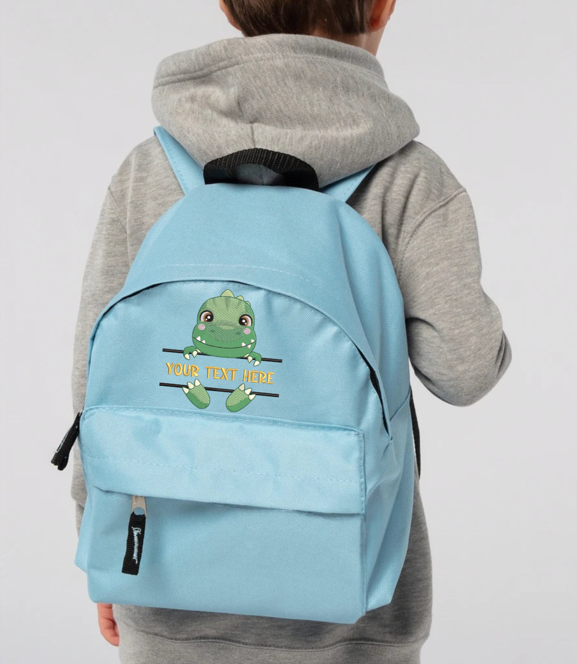 Kids dinosaur personalised backpack
