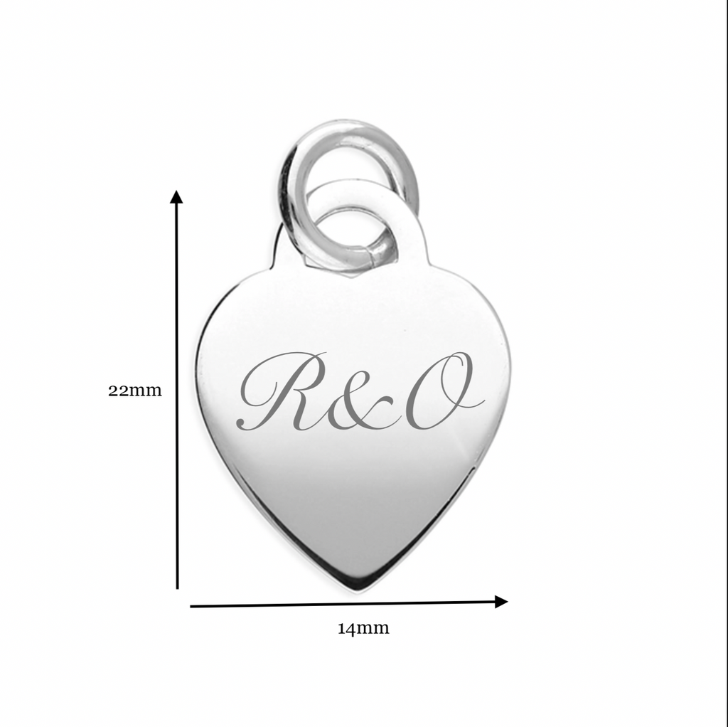 Womens heart shaped pendant personalised necklace