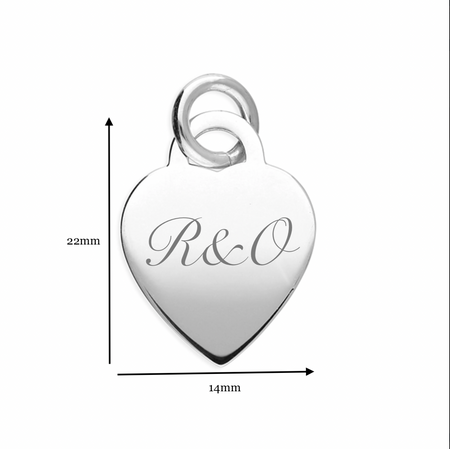 personalised engraved heart necklace | engraved sterling silver heart pendant | personalised heart necklace for women | custom engraved heart necklace