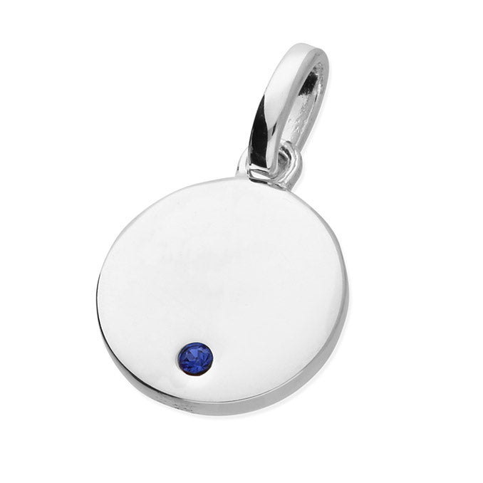 Womens round birthstone personalised necklace