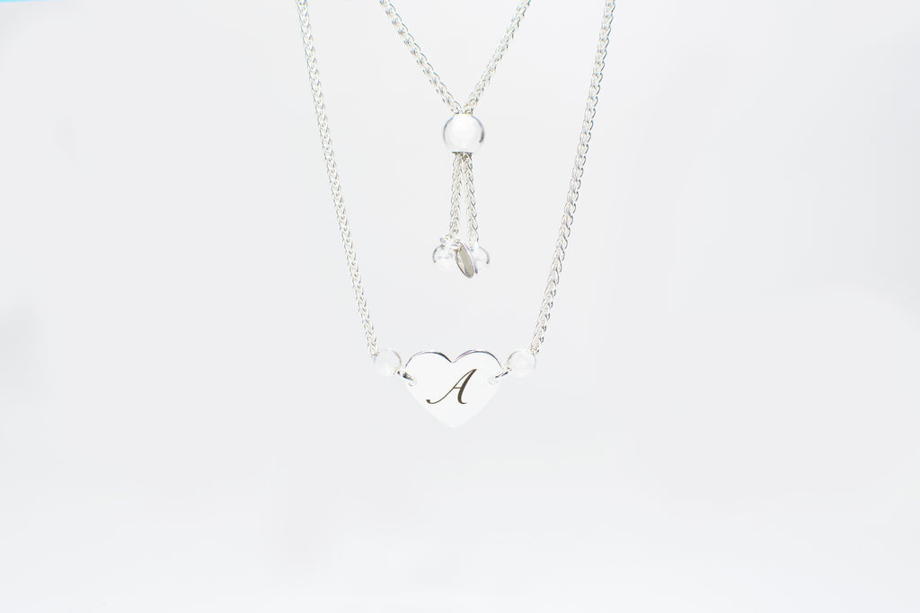 Womens heart personalised bracelet