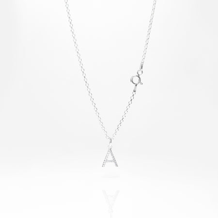 personalised initial necklace | sterling silver initial necklace | engraved initial necklace for women | personalised letter necklace