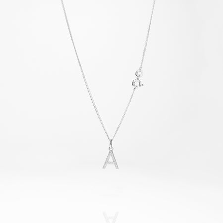 personalised initial necklace | sterling silver initial necklace | engraved initial necklace for women | personalised letter necklace