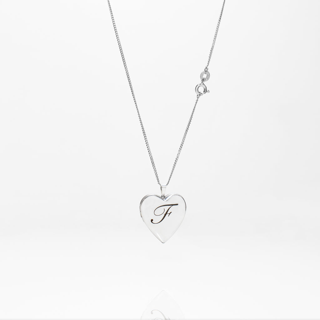 Womens heart shaped locket personalised necklaces