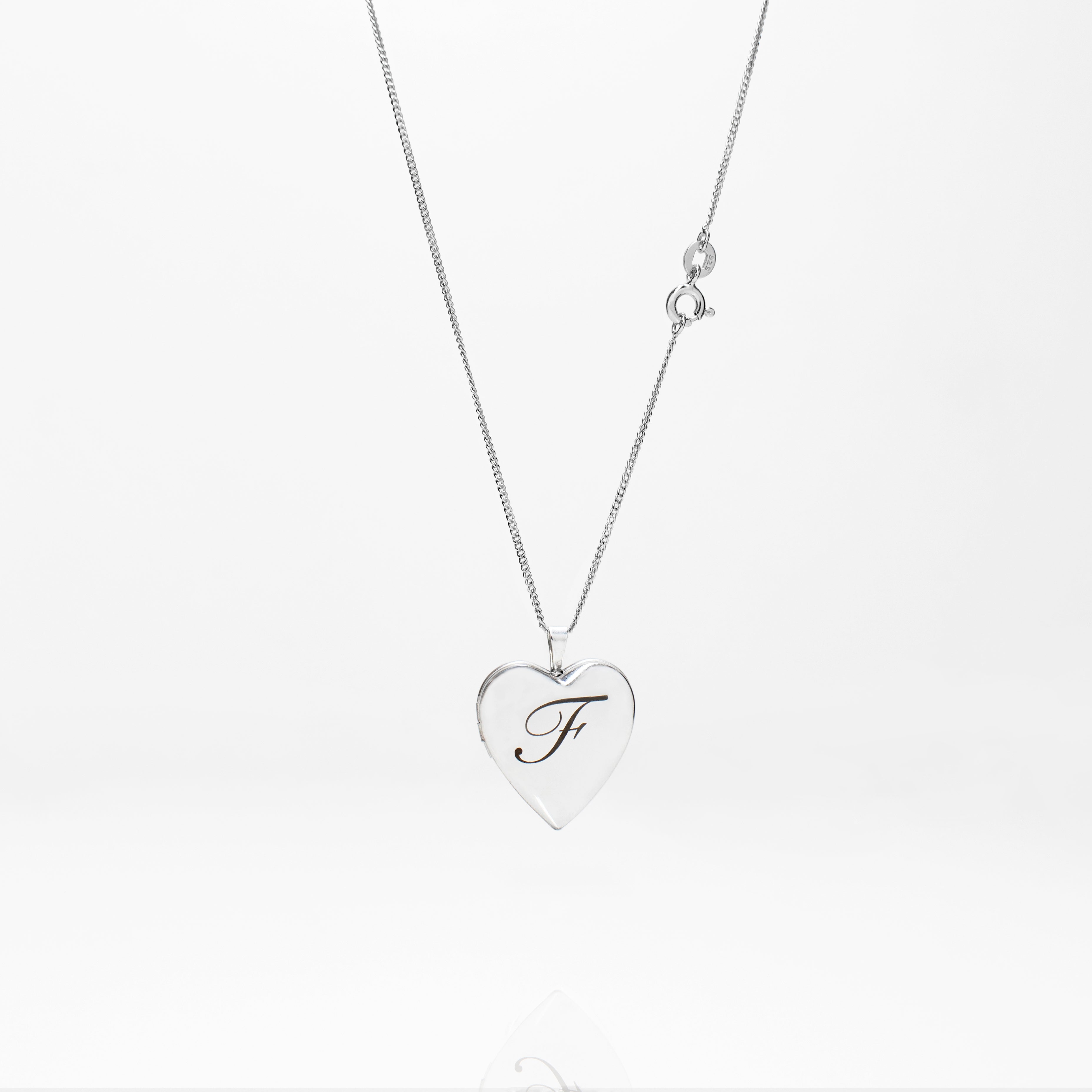 Womens heart shaped locket personalised necklaces